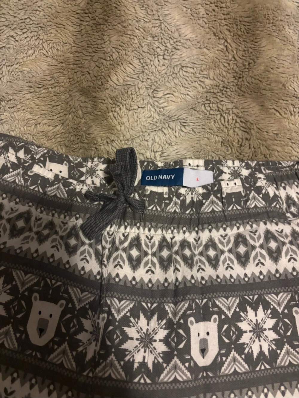 Old Navy 100% cotton fair isle large pajama pants